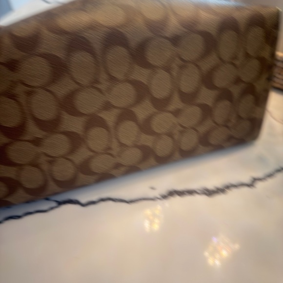 Coach Tan and Black Signature Tote - Picture 9 of 16